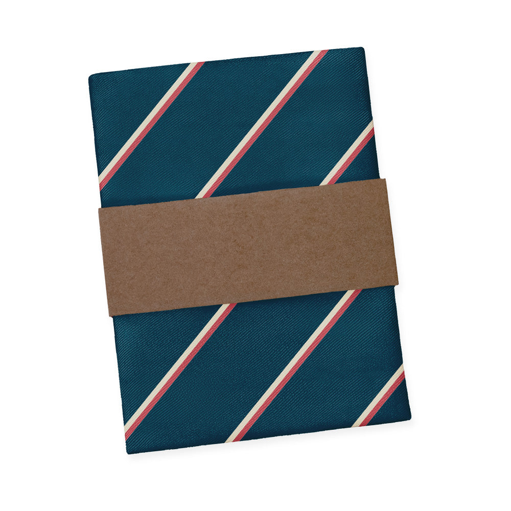 Club Stripe Pocket Square - Packaging - Knotty Tie Co.