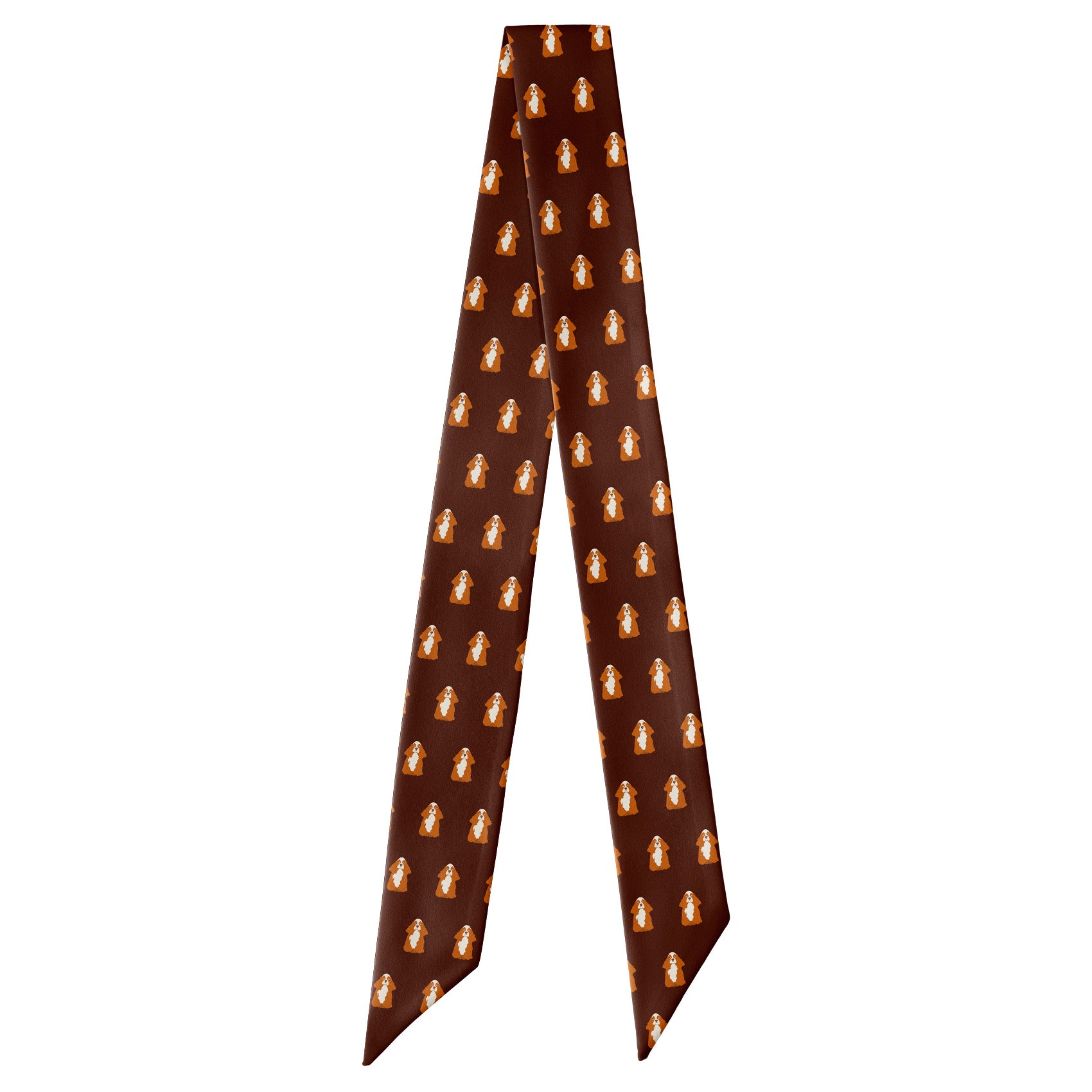 Cocker Spaniel Hair Scarf - Full View of Hair Scarf - Knotty Tie Co.