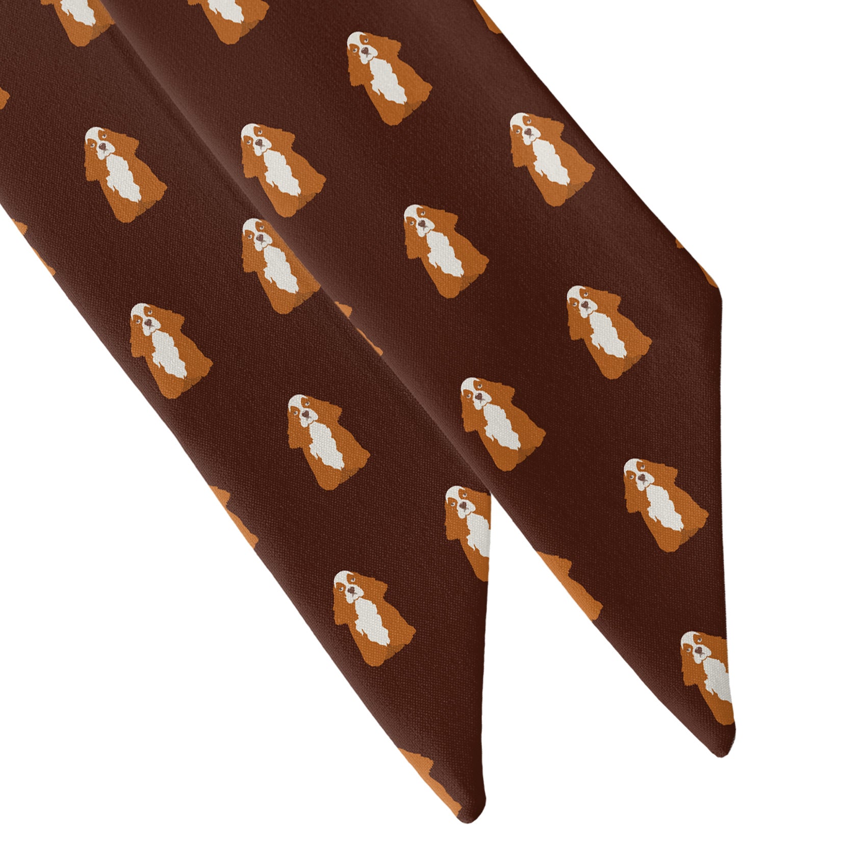 Cocker Spaniel Hair Scarf - Scarf Tapered Ends - Knotty Tie Co.