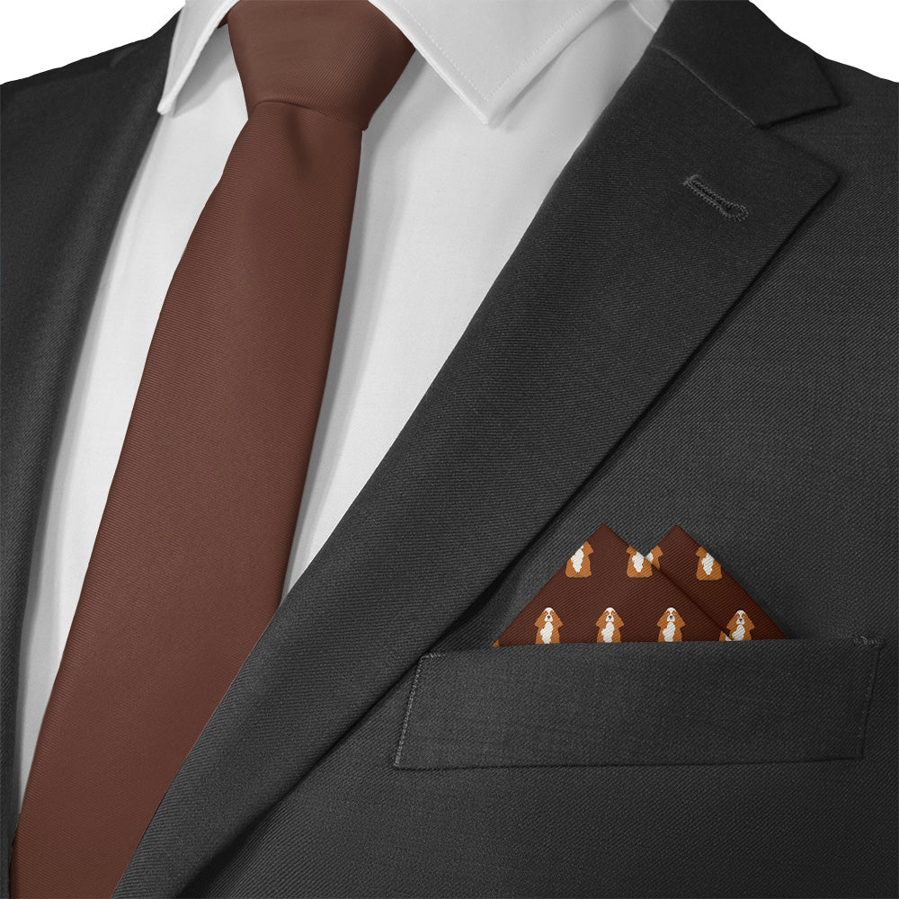 Cocker Spaniel Pocket Square - Matching Necktie- Knotty Tie Co.