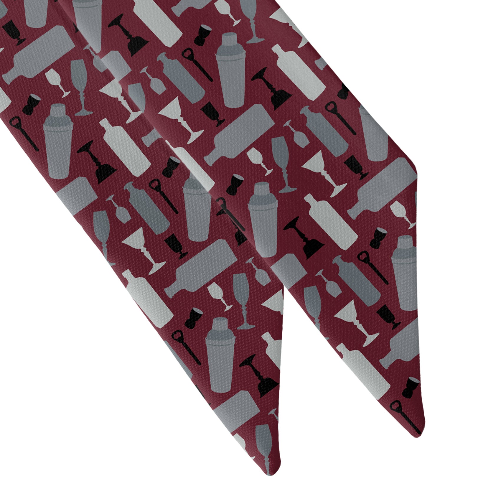 Cocktail Hair Scarf - Scarf Tapered Ends - Knotty Tie Co.
