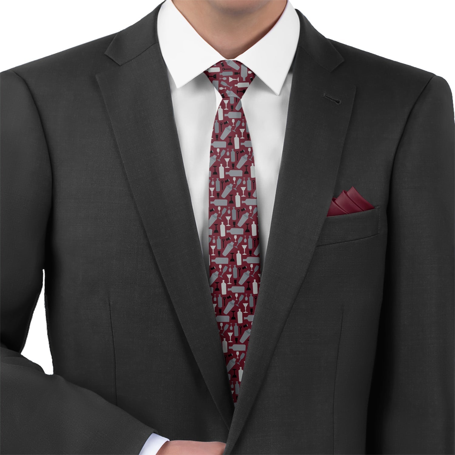 Cocktail Necktie - Matching Pocket Square - Knotty Tie Co.