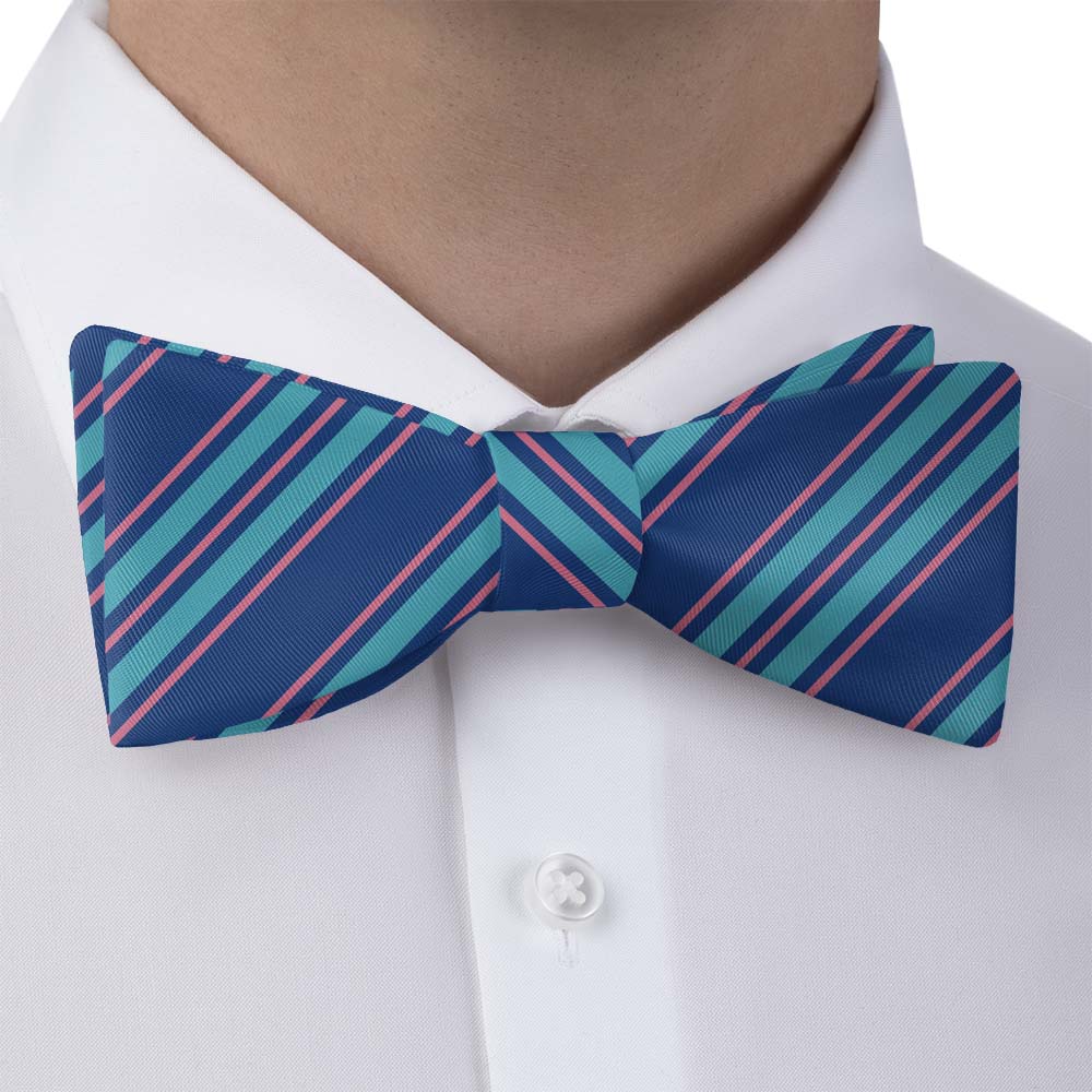 Colfax Stripe Bow Tie - Self Tie Bow Tie - Knotty Tie Co.