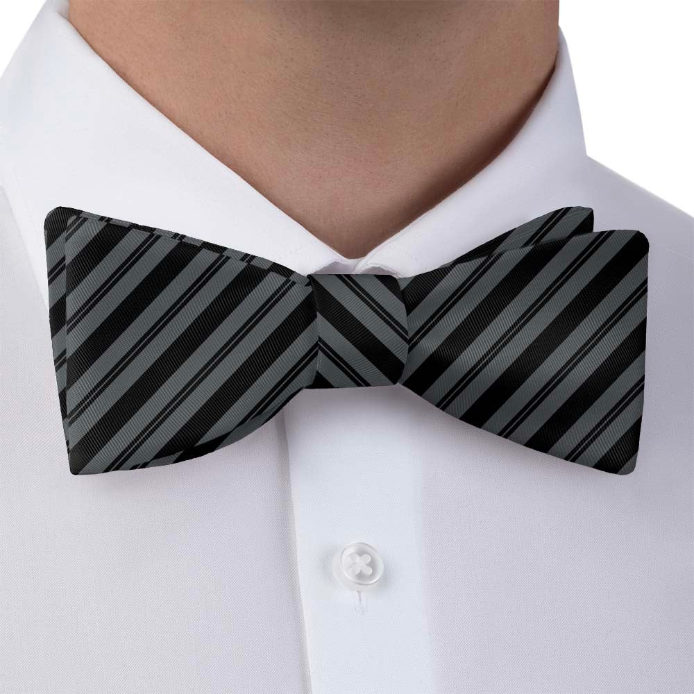 Collegiate Stripe Bow Tie - Self Tie Bow Tie - Knotty Tie Co.