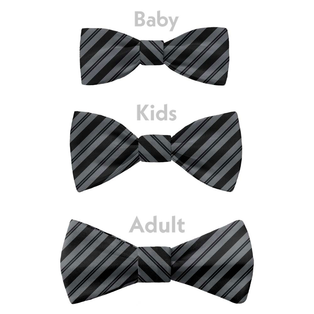 Collegiate Stripe Bow Tie - Bow Sizes - Knotty Tie Co.
