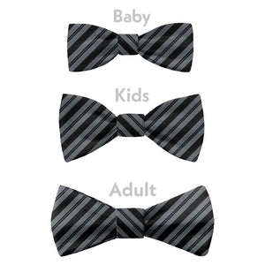 Collegiate Stripe Bow Tie - Bow Sizes - Knotty Tie Co.