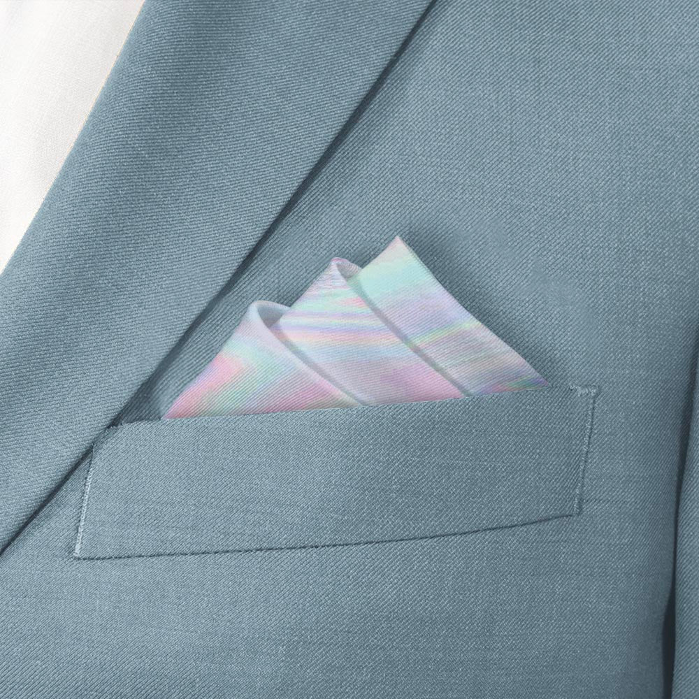 Color Warp Pocket Square - Stairs Fold - Knotty Tie Co. 