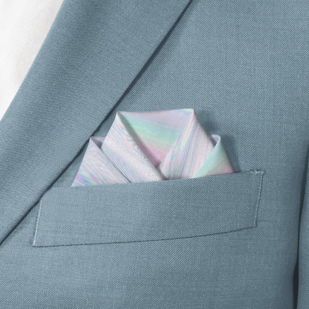Color Warp Pocket Square - Scalloped Fold - Knotty Tie Co. 