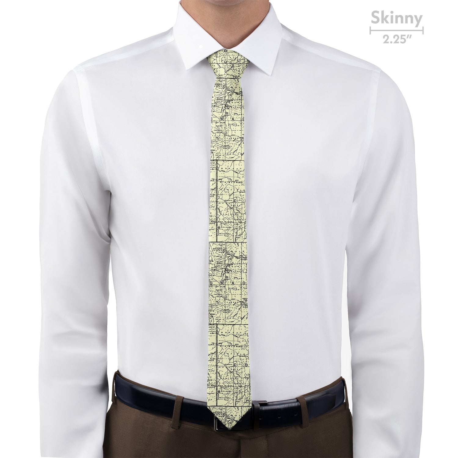 Colorado Map Necktie - Skinny - Knotty Tie Co.