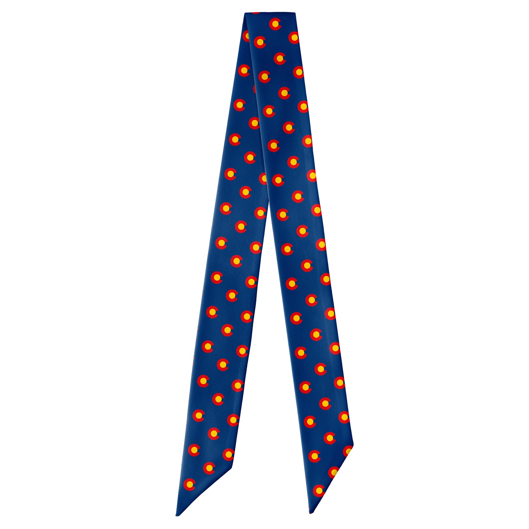 Colorado Flag Hair Scarf - Full View of Hair Scarf - Knotty Tie Co.