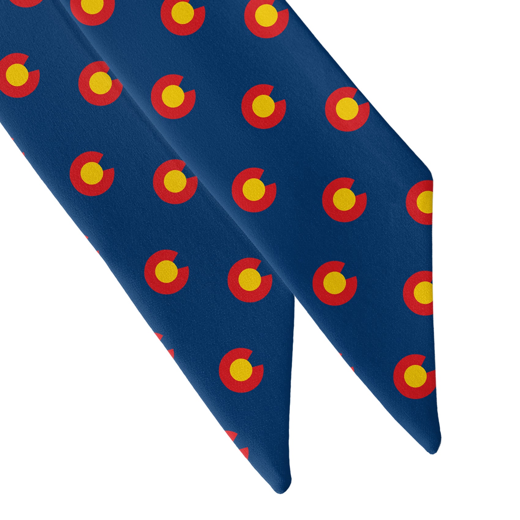 Colorado Flag Hair Scarf - Scarf Tapered Ends - Knotty Tie Co.