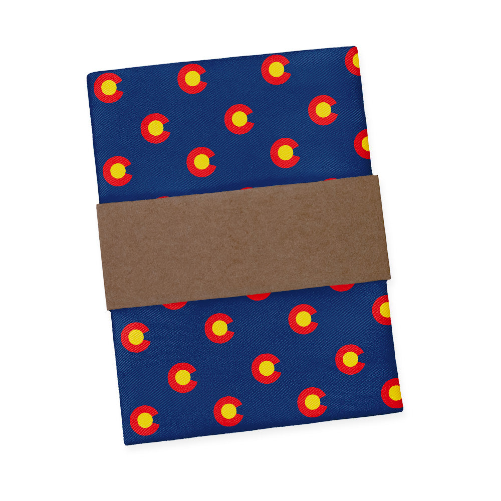 Colorado Flag Pocket Square - Packaging - Knotty Tie Co.