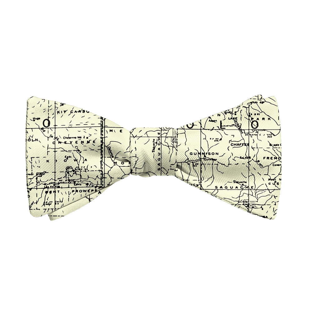 Colorado Map Bow Tie - Adult Standard Self-Tie 14-18" -  - Knotty Tie Co.