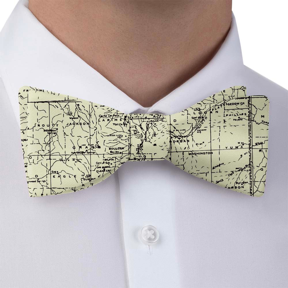 Colorado Map Bow Tie - Bow Tie with Dress Shirt - Knotty Tie Co.