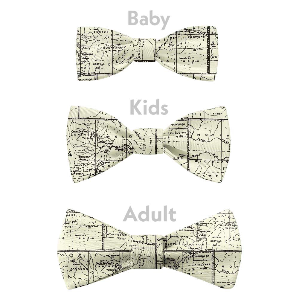 Colorado Map Bow Tie - Bow Sizes - Knotty Tie Co.