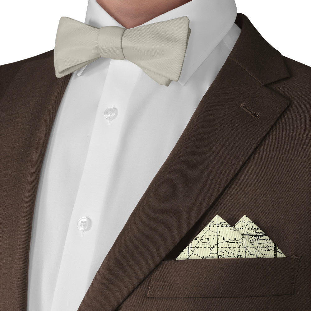 Colorado Map Pocket Square - Matching Bow Tie - Knotty Tie Co.
