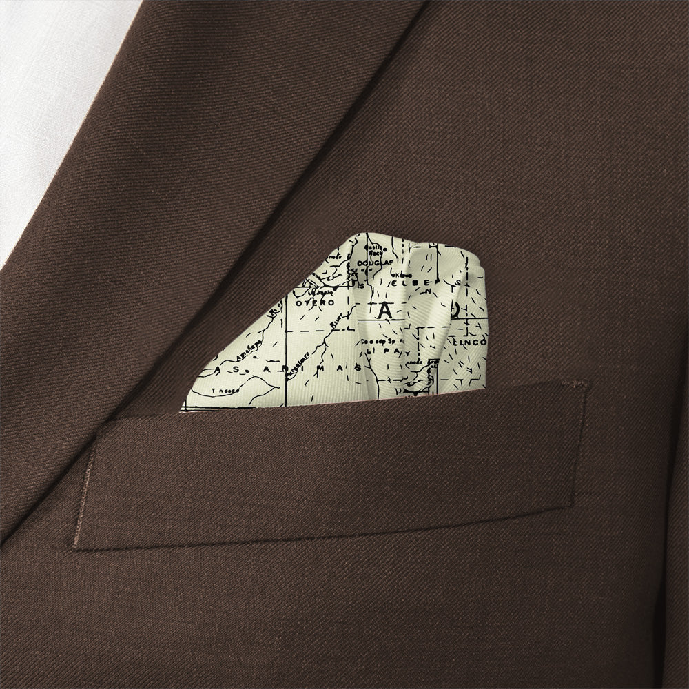 Colorado Map Pocket Square - Wave Fold - Knotty Tie Co.