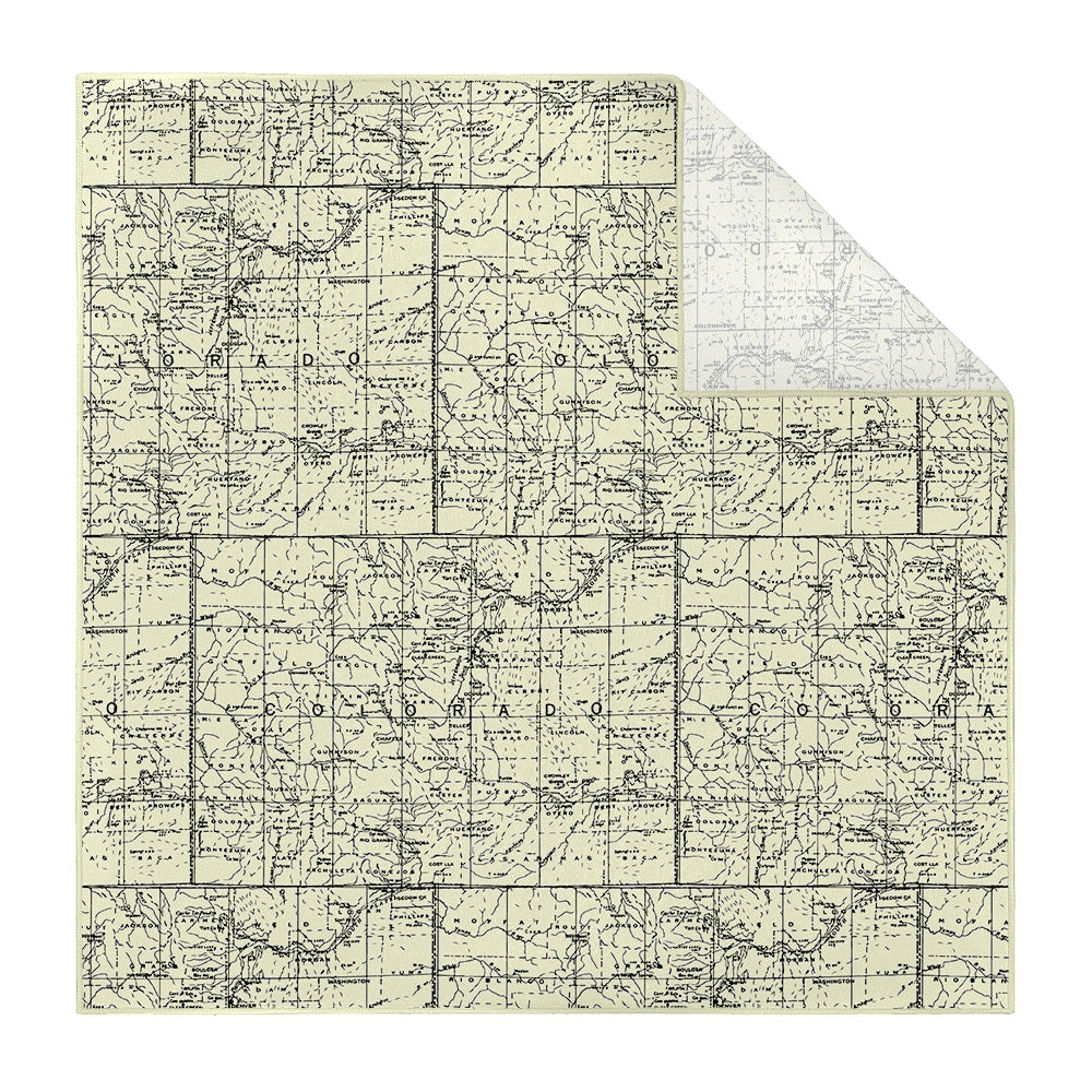 Colorado Map Pocket Square - Printed - Knotty Tie Co.