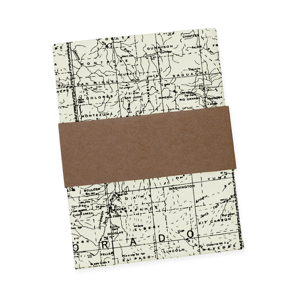 Colorado Map Pocket Square - Packaging - Knotty Tie Co.