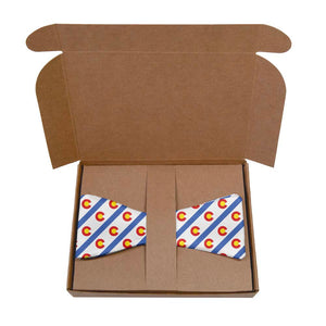 Colorado Stripe Bow Tie- Kraft Gift Box Packaging - Knotty Tie Co.