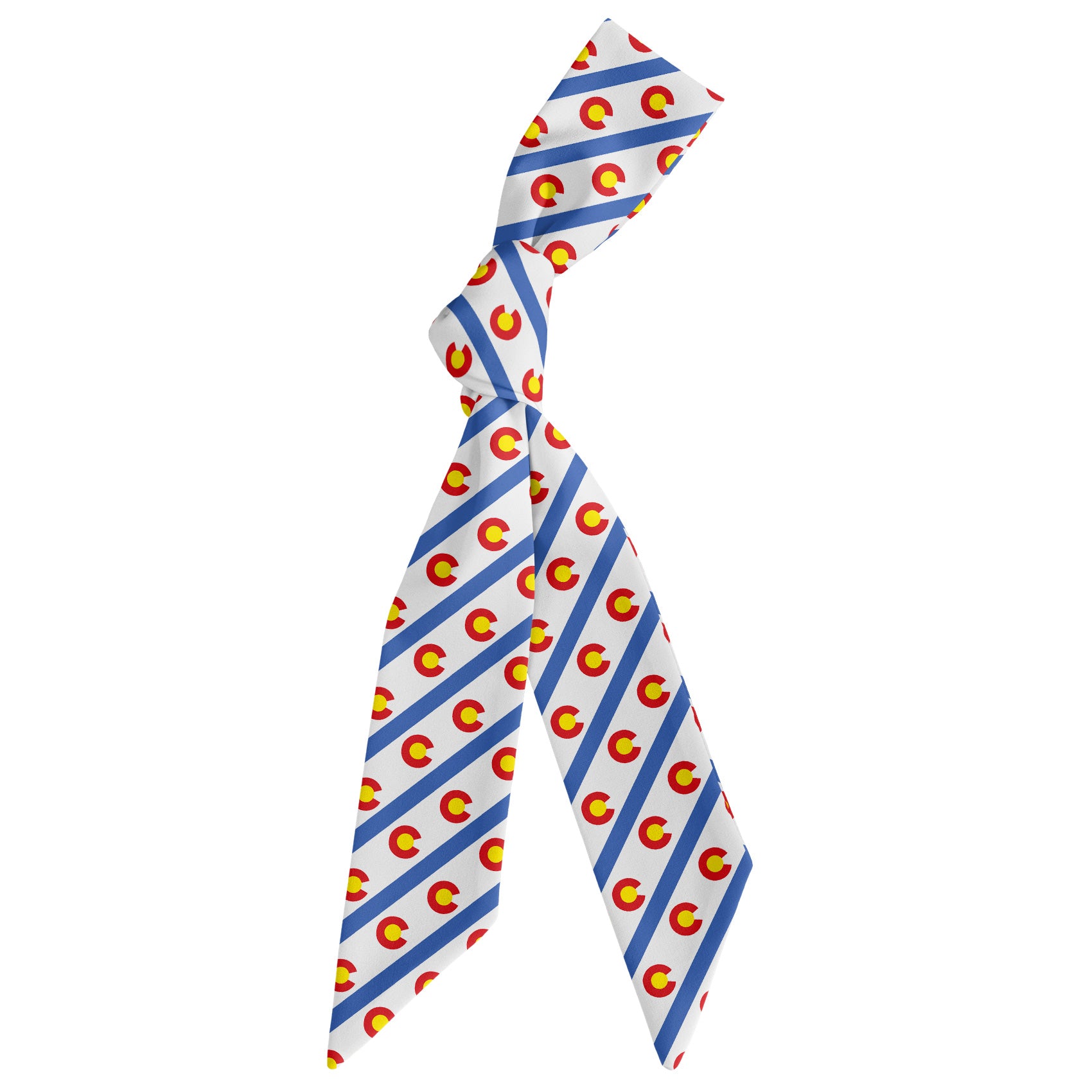 Colorado Stripe Hair Scarf - Scarf Tied Into Knot - Knotty Tie Co.
