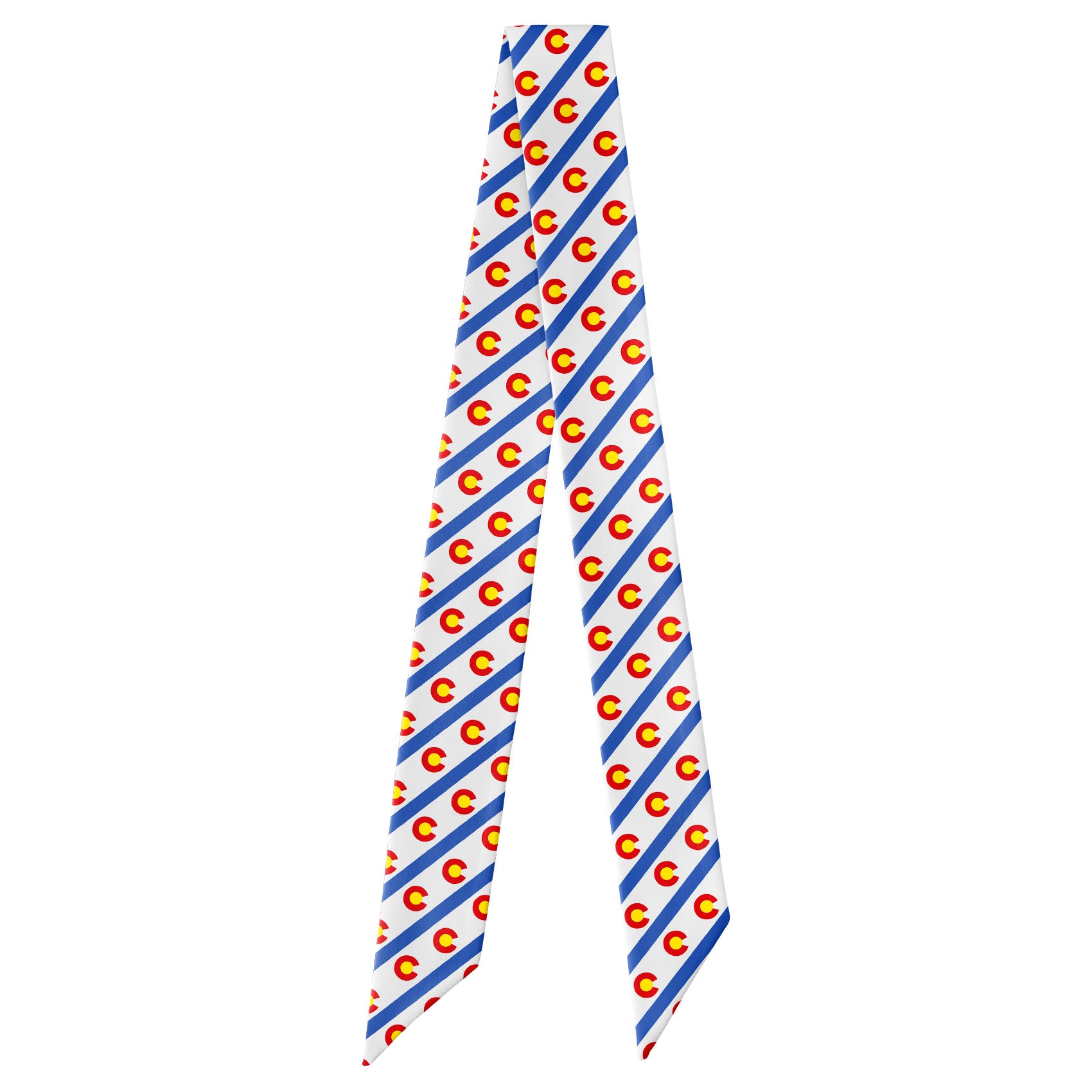 Colorado Stripe Hair Scarf - Full View of Hair Scarf - Knotty Tie Co.