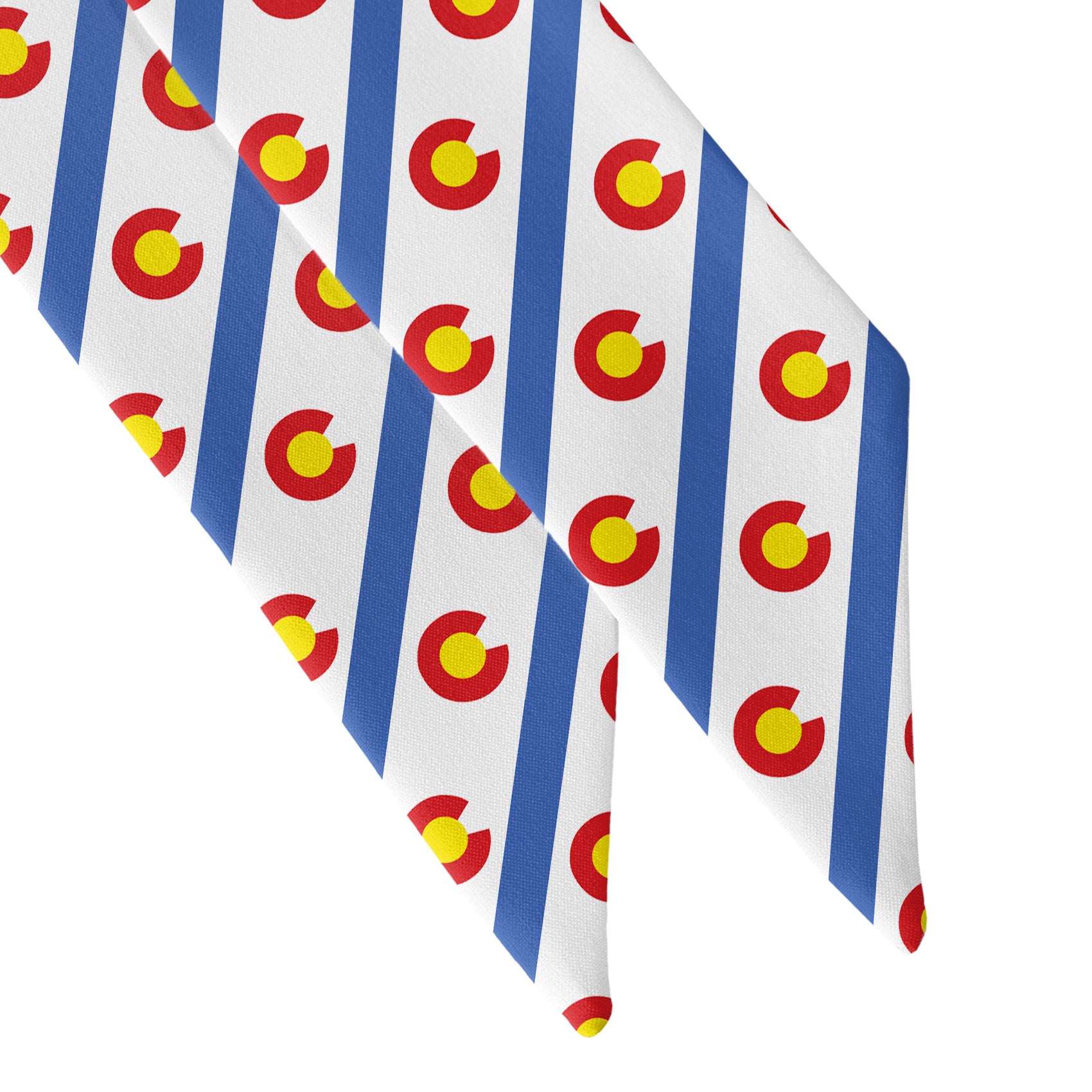 Colorado Stripe Hair Scarf - Scarf Tapered Ends - Knotty Tie Co.