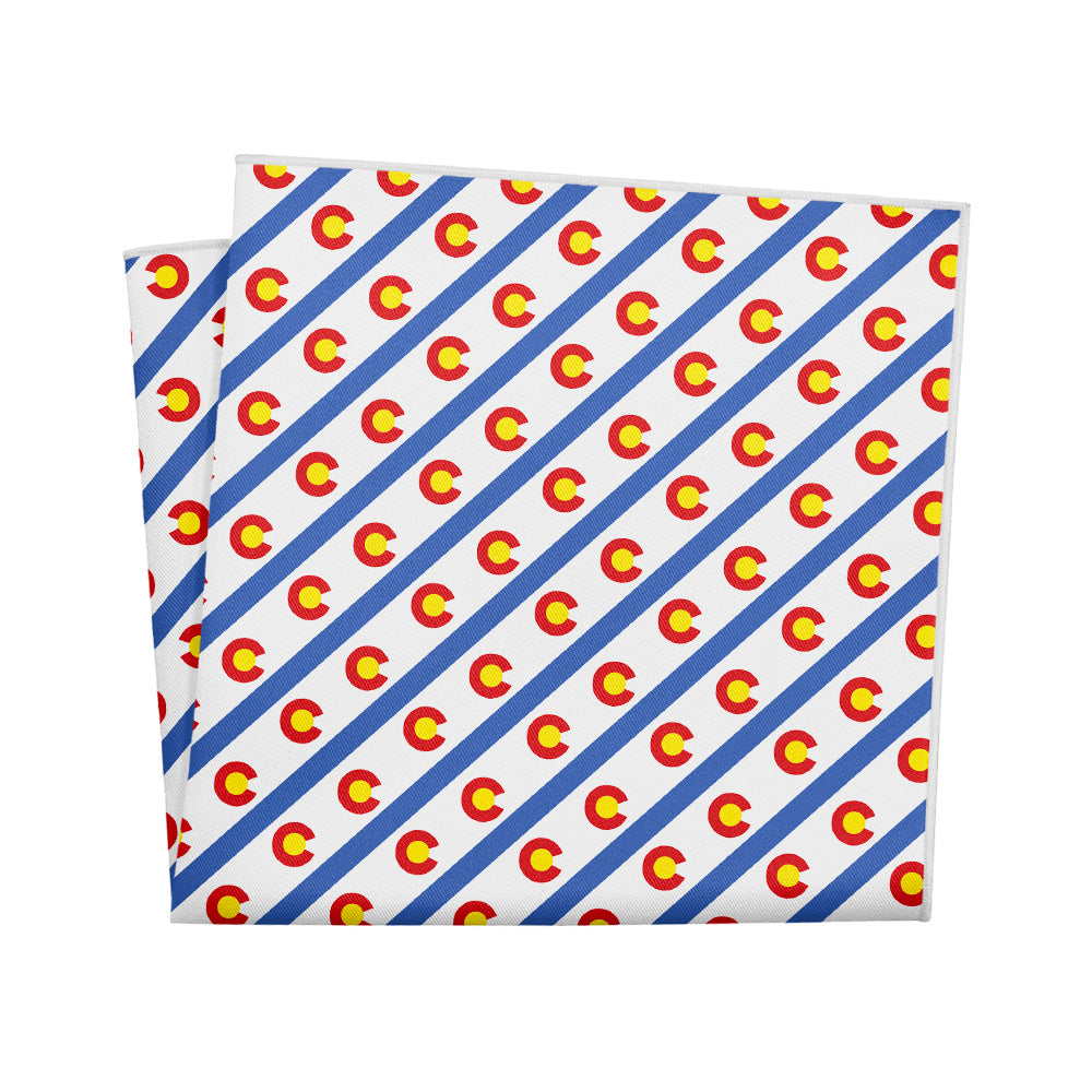 Colorado Stripe Pocket Square - 12" Square - Knotty Tie Co.