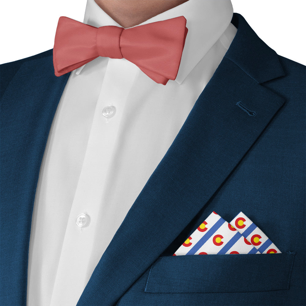 Colorado Stripe Pocket Square - Matching Bow Tie - Knotty Tie Co.