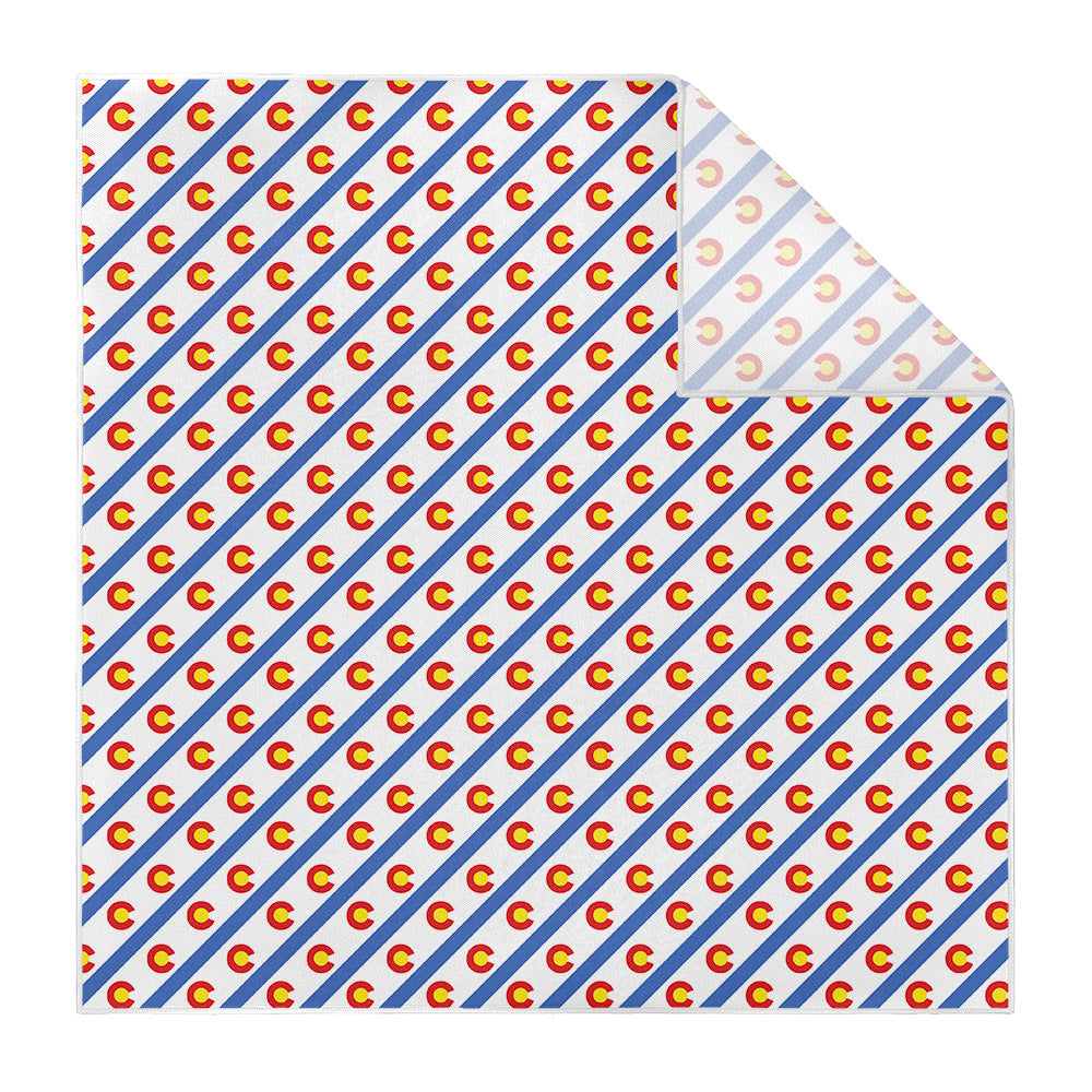 Colorado Stripe Pocket Square - Printed - Knotty Tie Co.