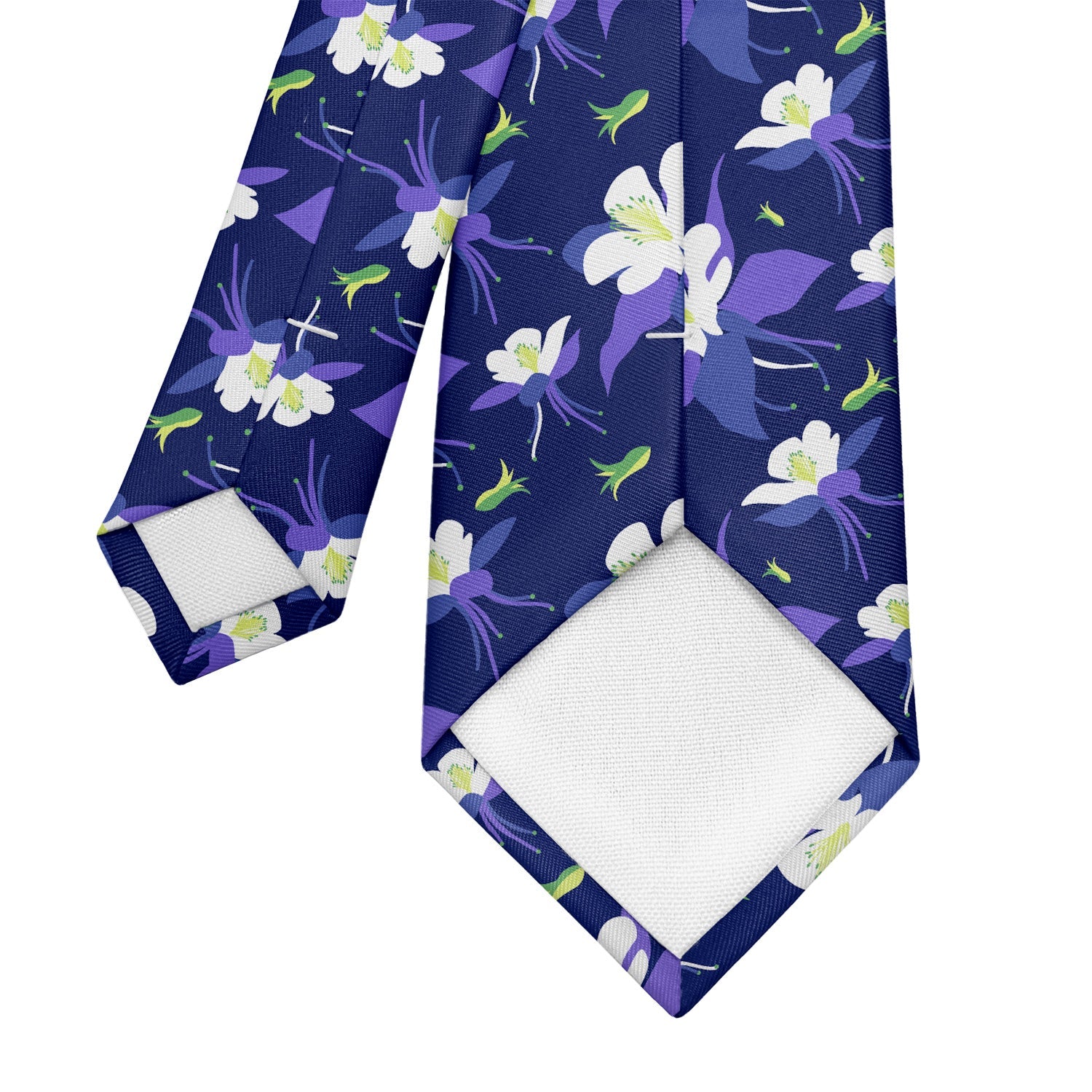 Columbine Floral Necktie - Tipping - Knotty Tie Co.