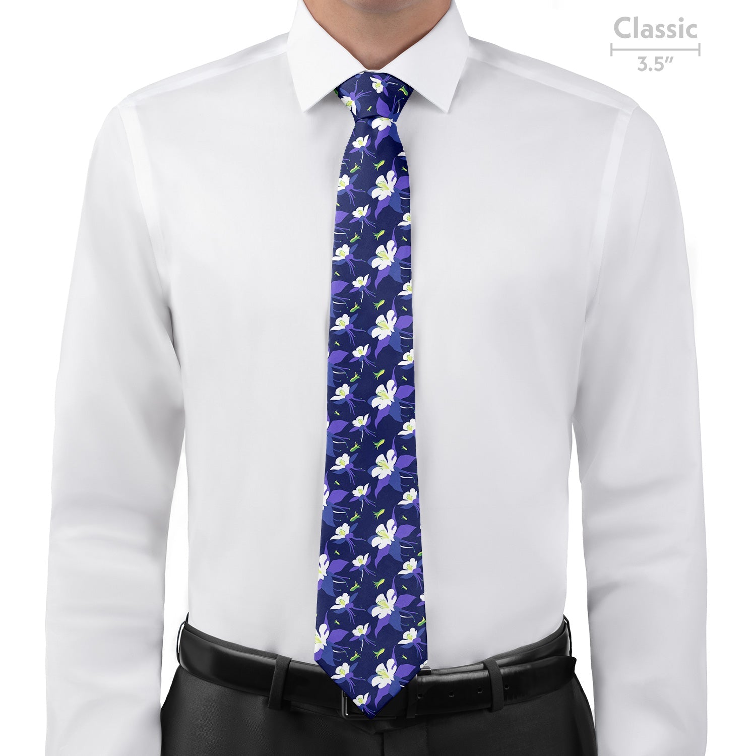 Columbine Floral Necktie - Classic - Knotty Tie Co.