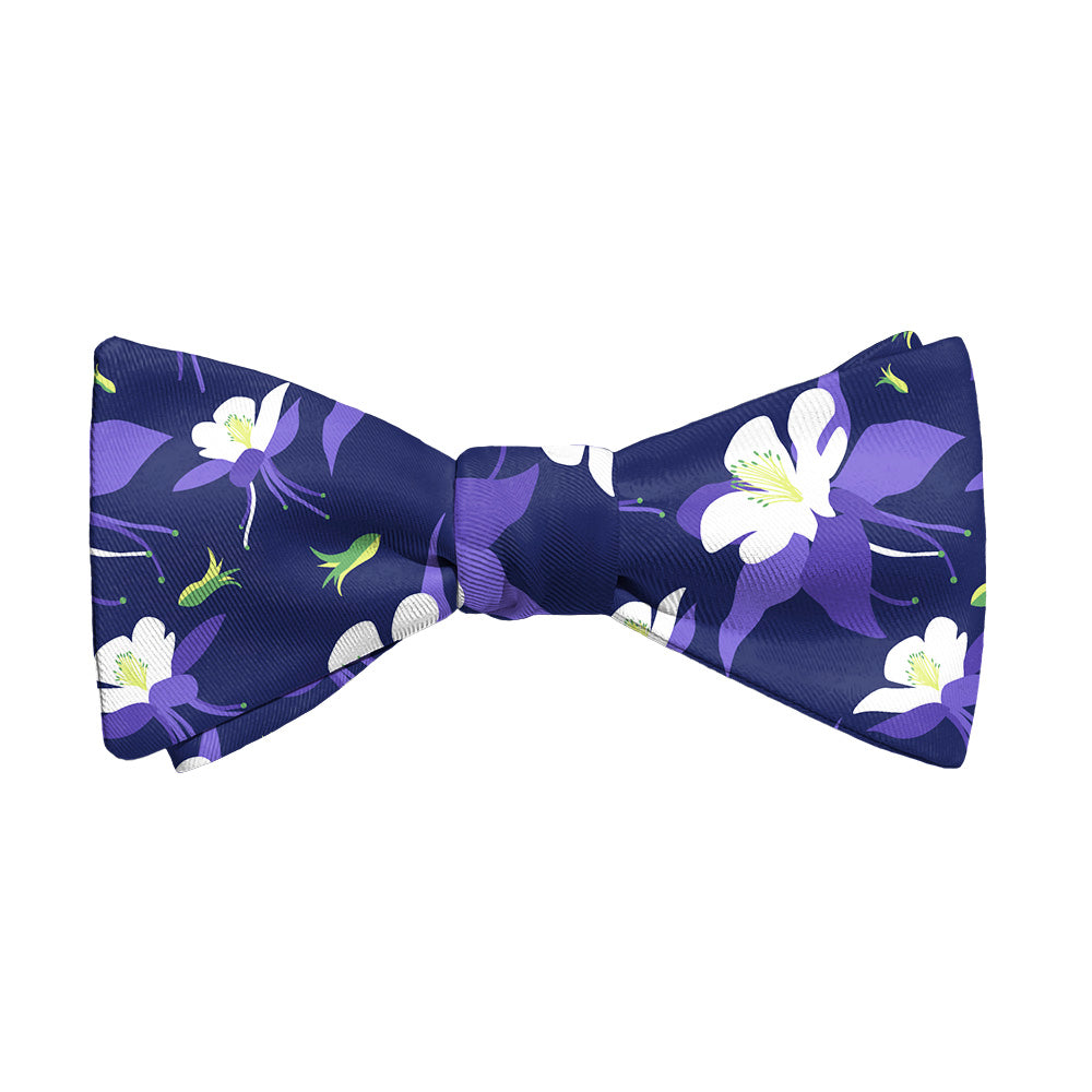 Columbine Floral Bow Tie - Adult Standard Self-Tie 14-18" -  - Knotty Tie Co.