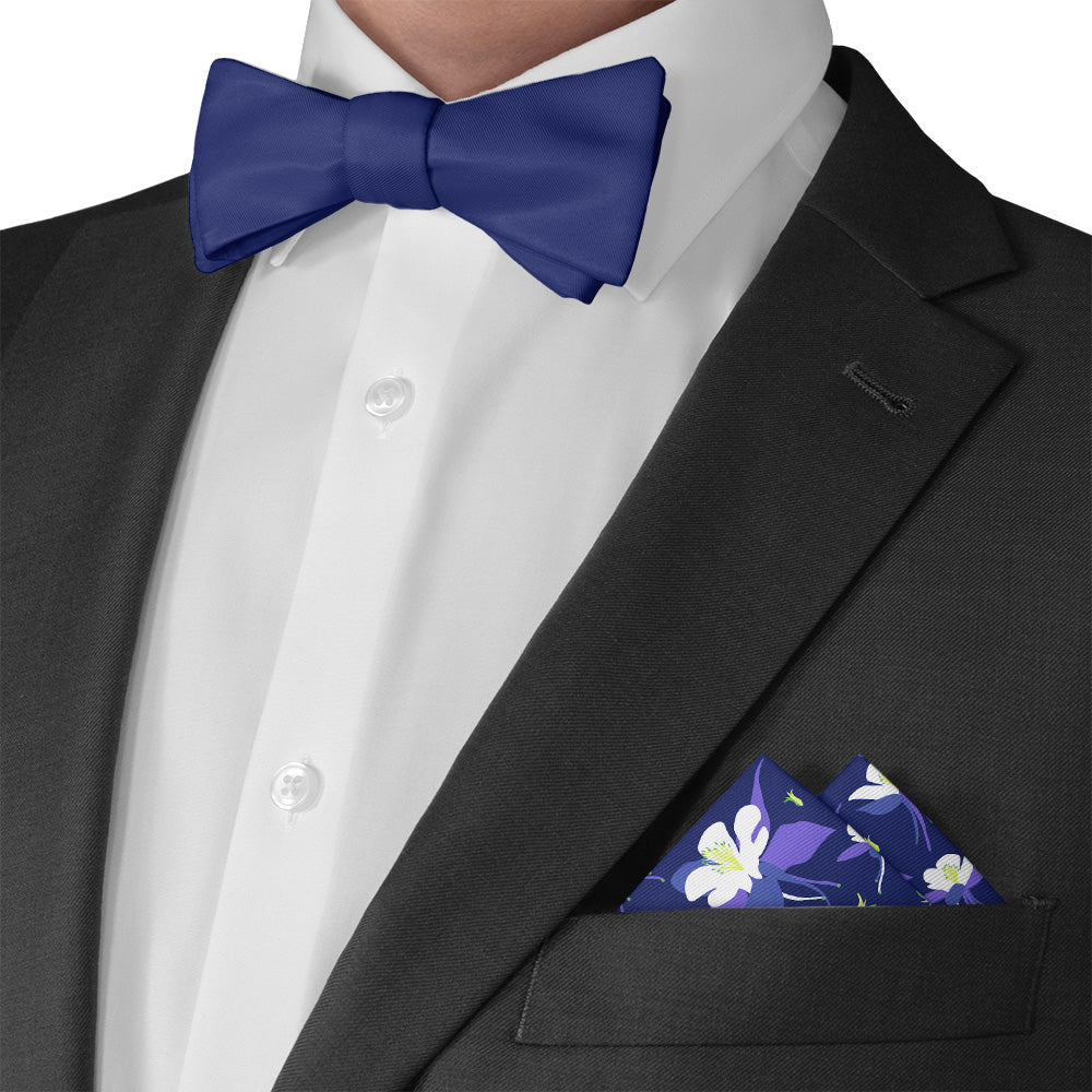 Columbine Floral Pocket Square - Matching Bow Tie - Knotty Tie Co.