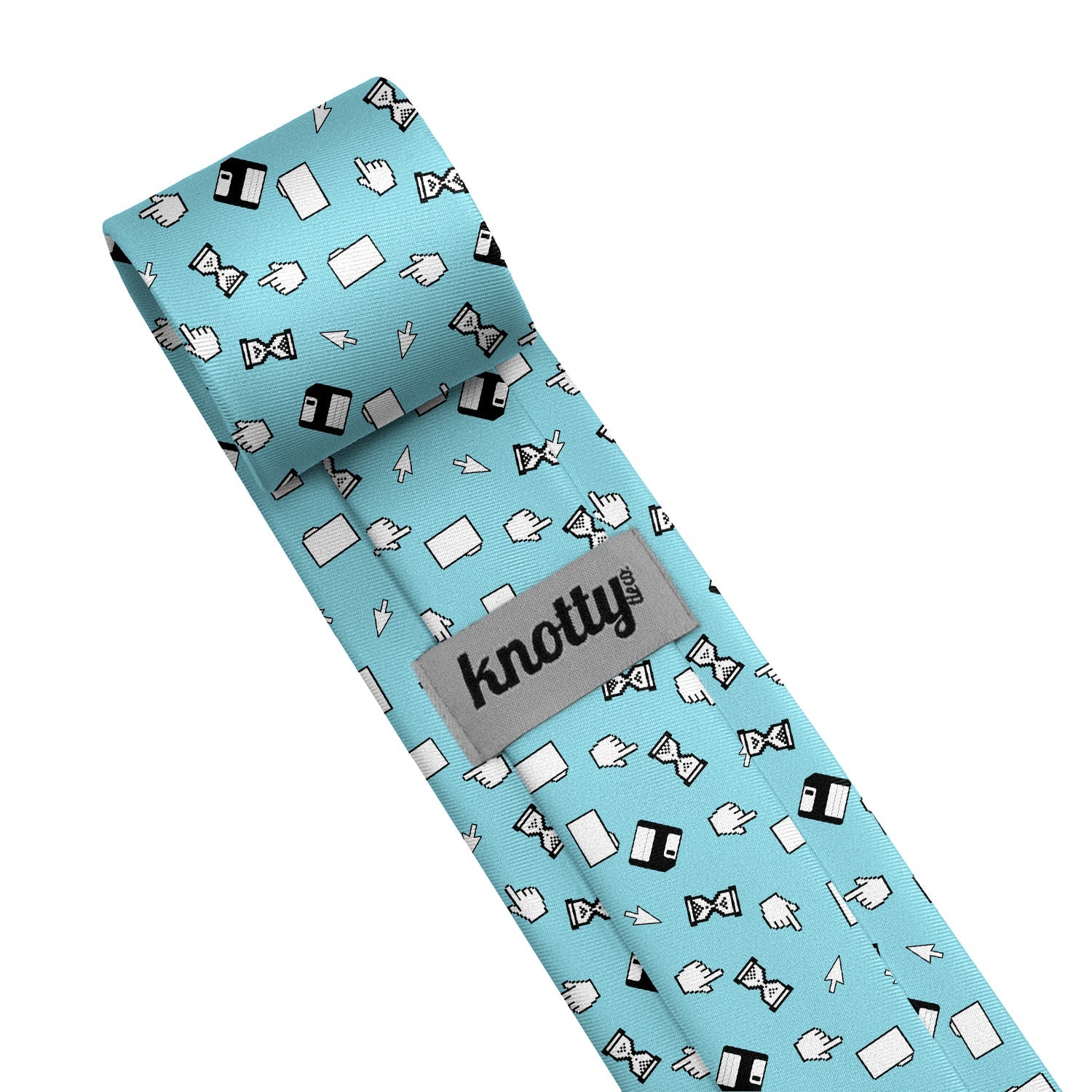 Computer Blues Necktie - Tag - Knotty Tie Co.