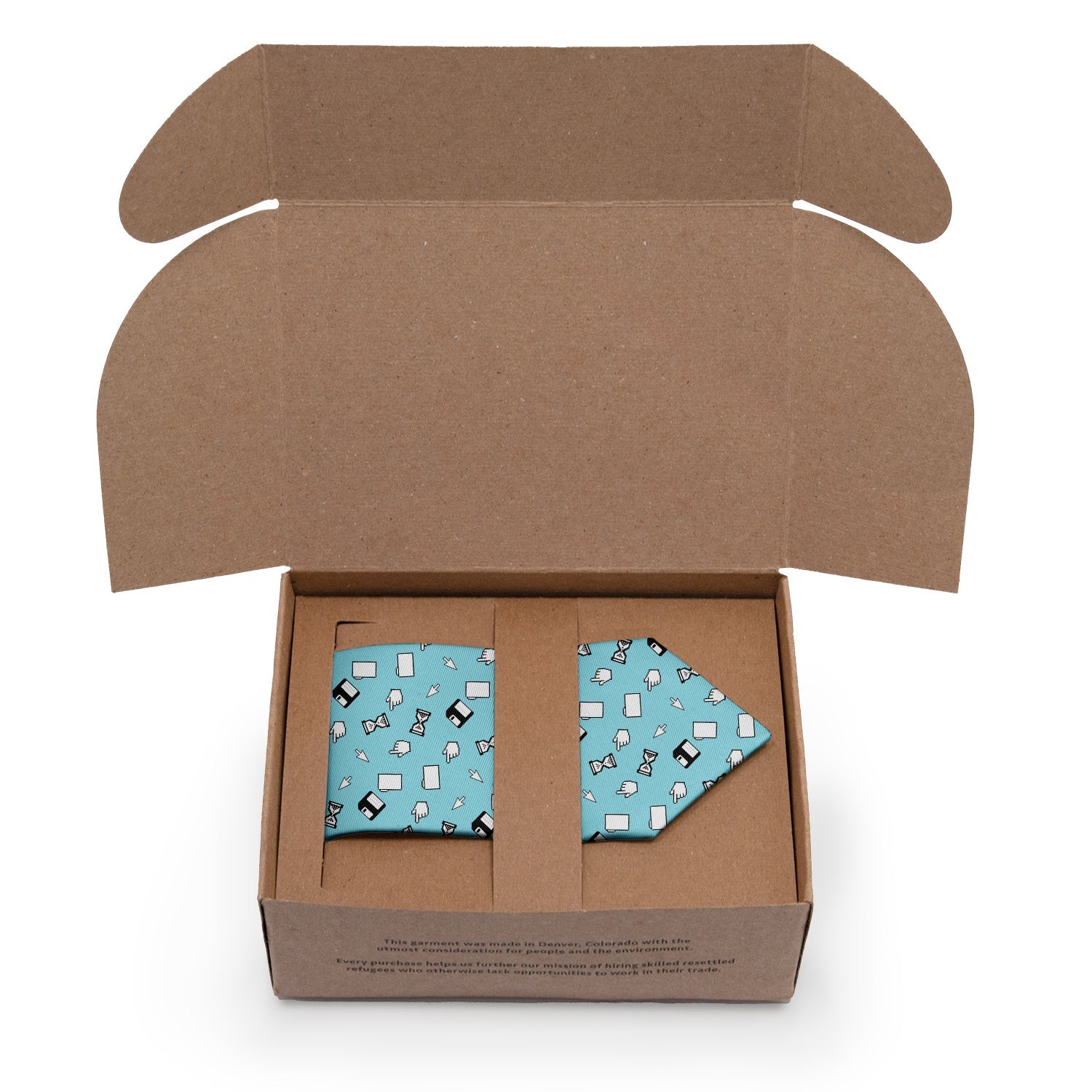 Computer Blues Necktie - Packaging - Knotty Tie Co.