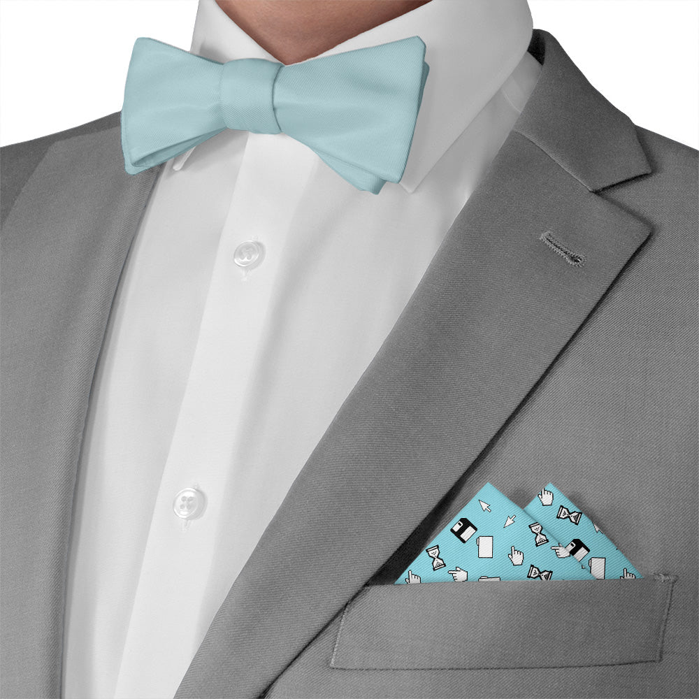 Computer Blues Pocket Square - Matching Bow Tie - Knotty Tie Co.