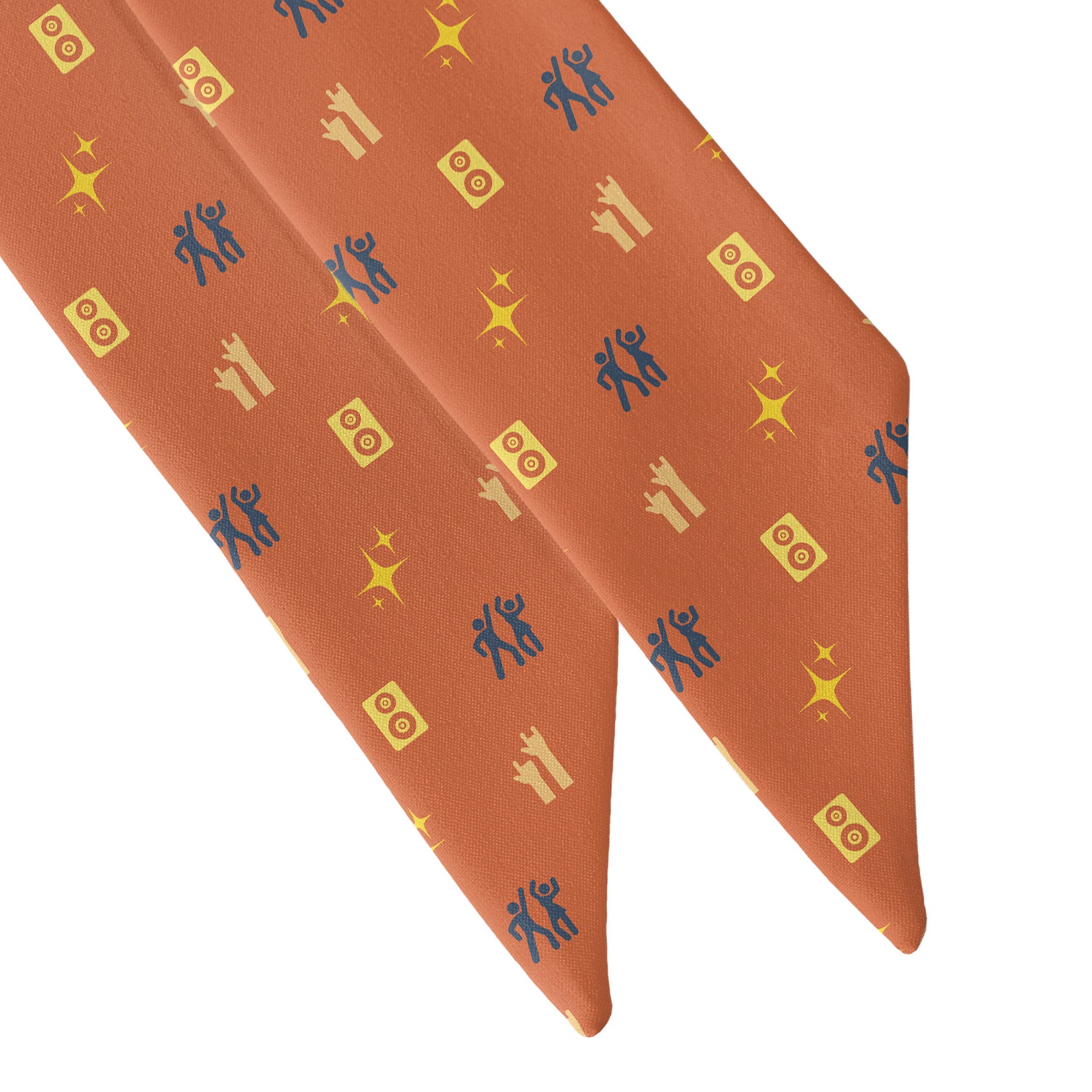 Concerts With Friends Hair Scarf - Scarf Tapered Ends - Knotty Tie Co.