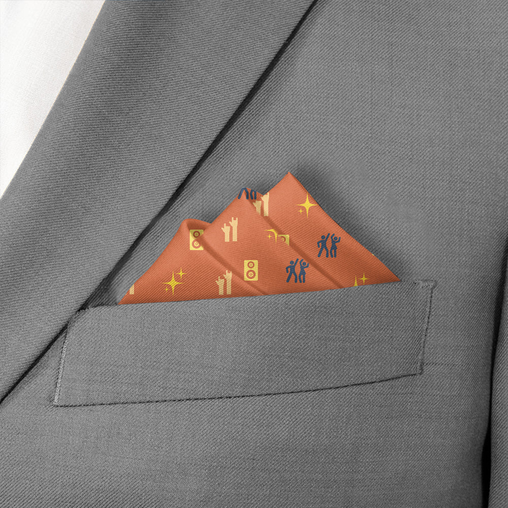 Concerts With Friends Pocket Square - Stairs Fold - Knotty Tie Co.