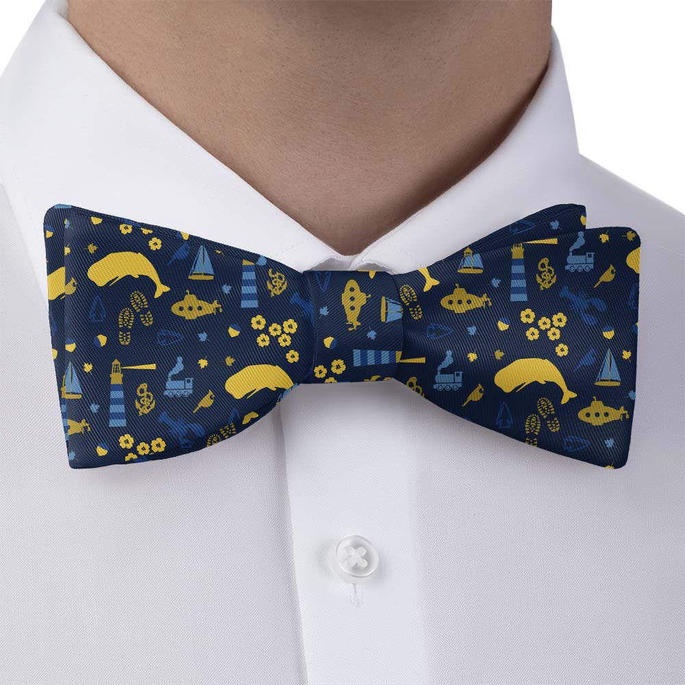 Connecticut State Heritage Bow Tie - Bow Tie with Dress Shirt - Knotty Tie Co.