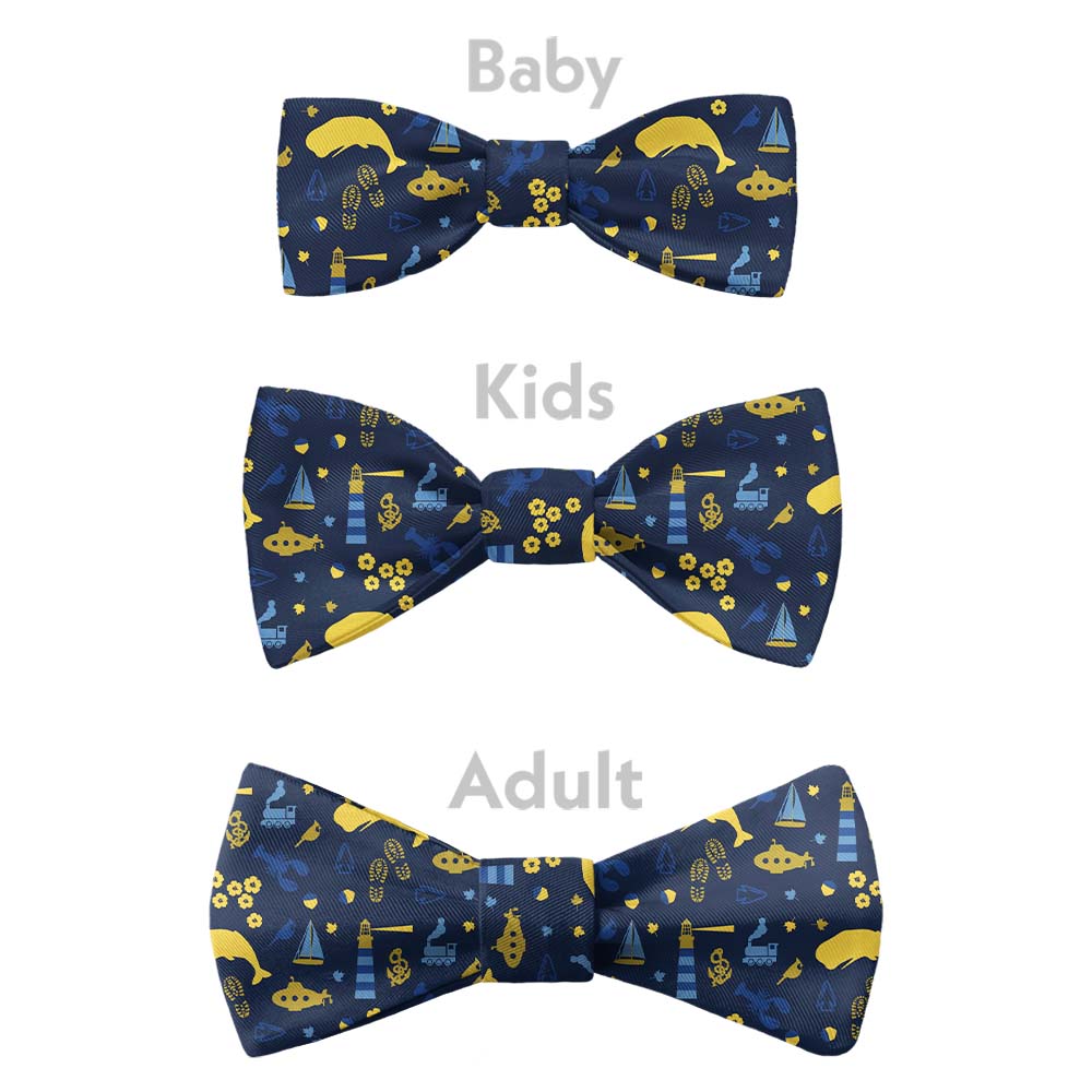Connecticut State Heritage Bow Tie - Bow Sizes - Knotty Tie Co.