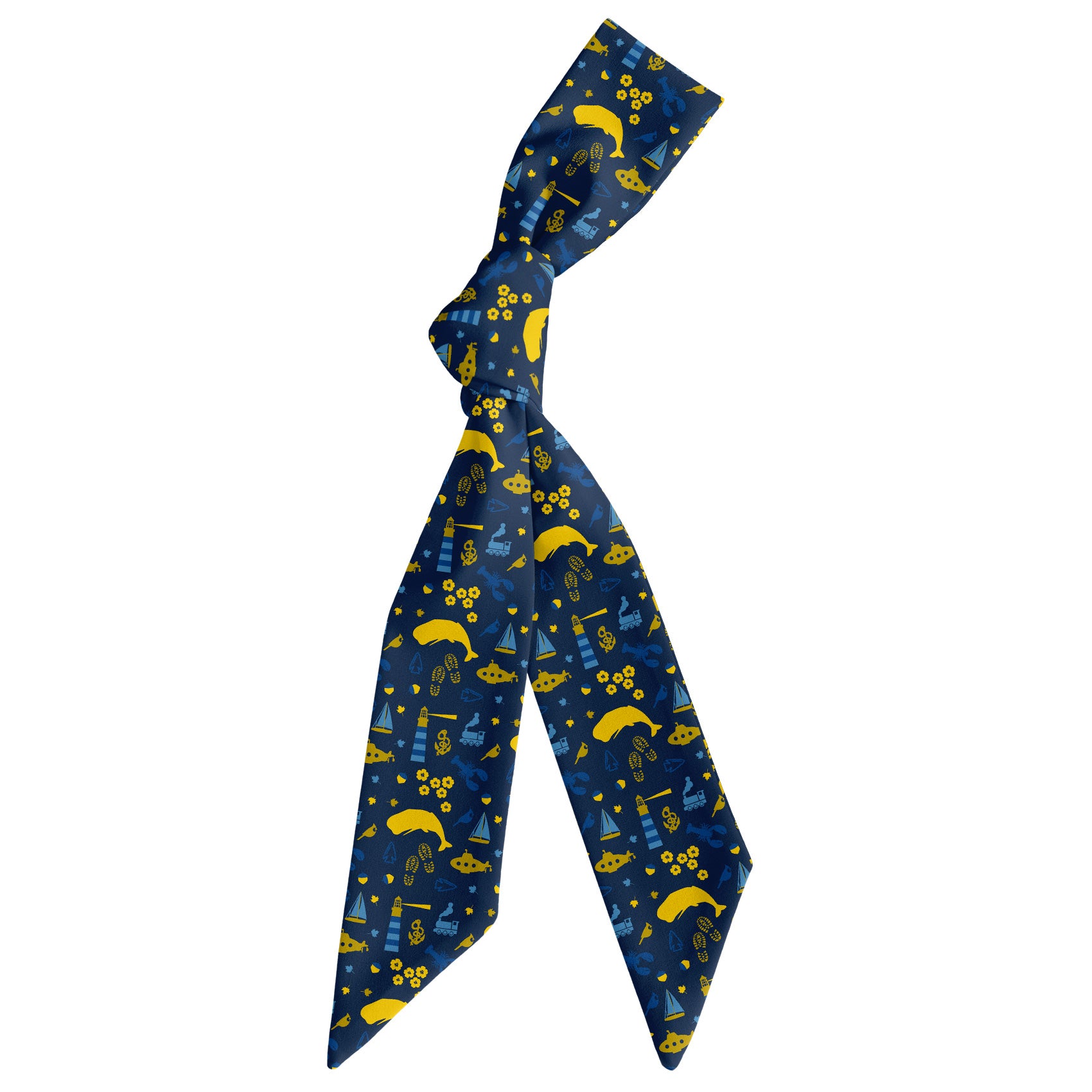 Connecticut State Heritage Hair Scarf - Scarf Tied Into Knot - Knotty Tie Co.