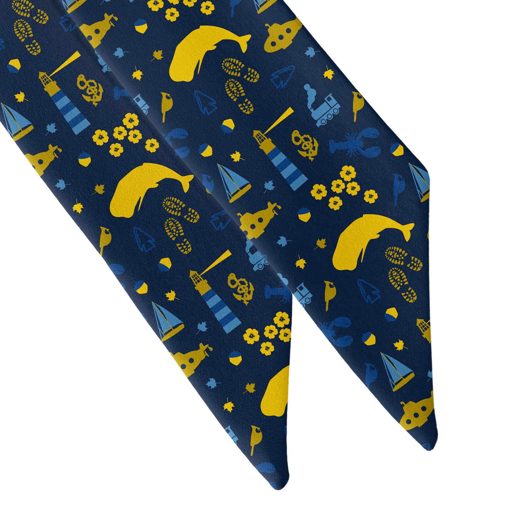 Connecticut State Heritage Hair Scarf - Scarf Tapered Ends - Knotty Tie Co.