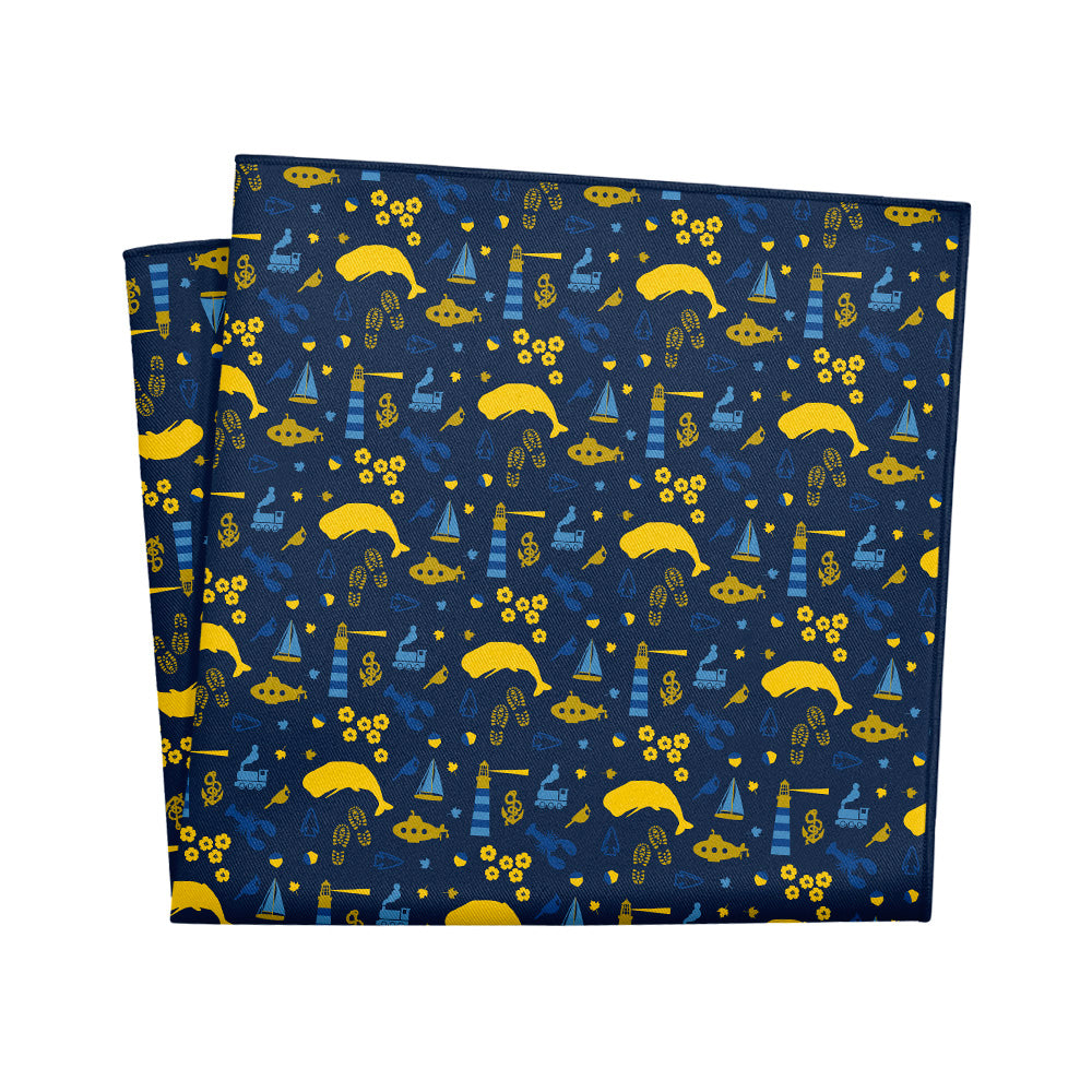 Connecticut State Heritage Pocket Square - 12" Square - Knotty Tie Co.