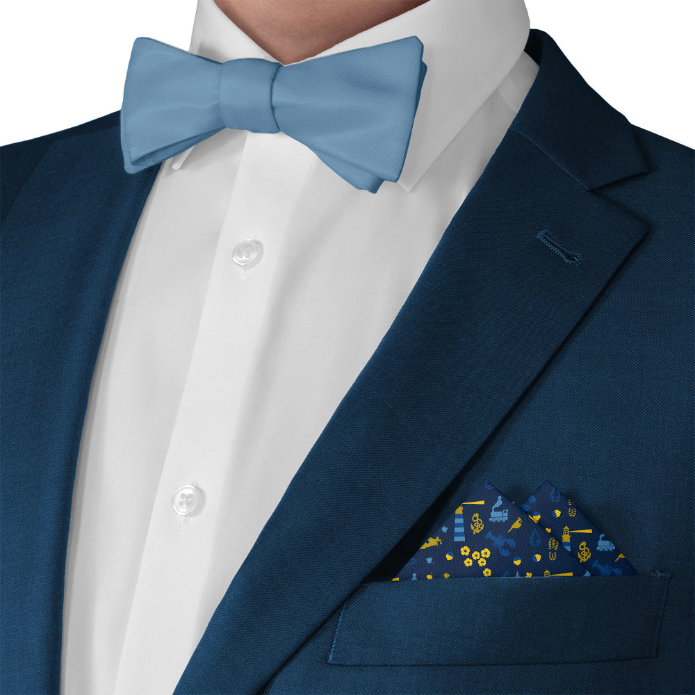 Connecticut State Heritage Pocket Square - Matching Bow Tie - Knotty Tie Co.