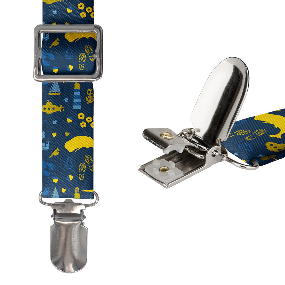 Connecticut State Heritage Suspenders - Hardware and Strap - Knotty Tie Co.