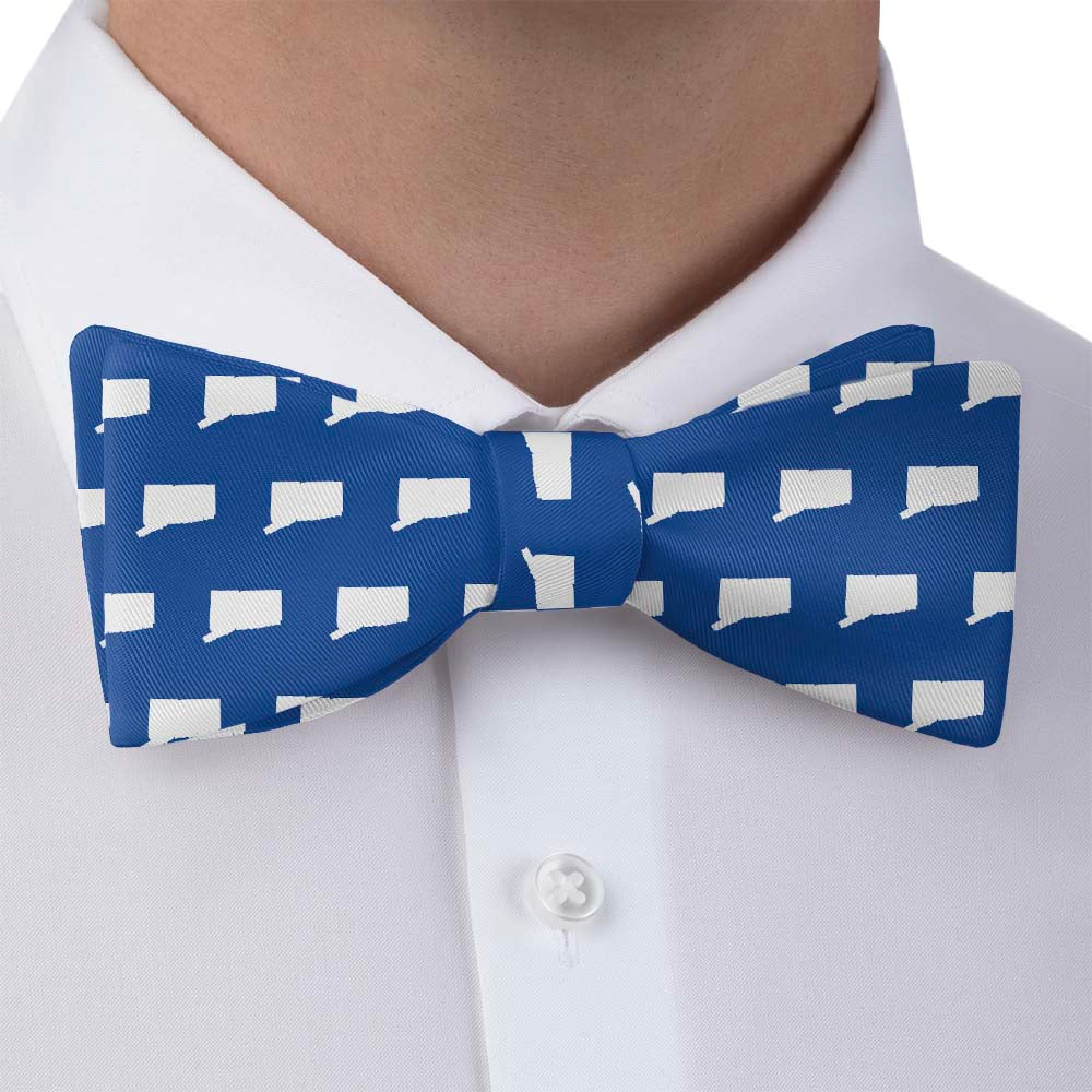 Connecticut State Outline Bow Tie - Bow Tie with Dress Shirt - Knotty Tie Co.