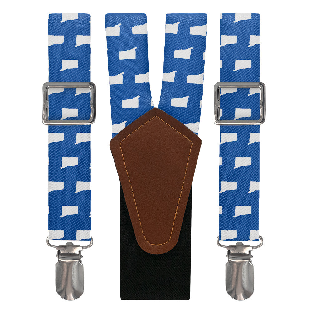 Connecticut State Outline Suspenders - Main View - Knotty Tie Co.