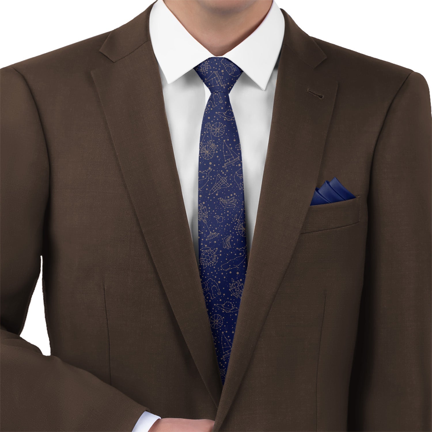 Constellation Necktie - Matching Pocket Square - Knotty Tie Co.