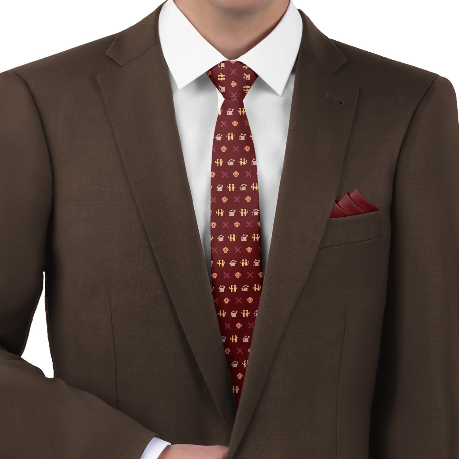 Cooking With Friends Necktie - Matching Pocket Square - Knotty Tie Co.